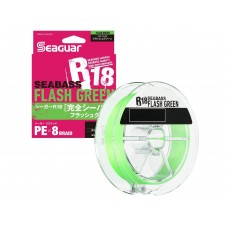 Fir textil Seaguar Kanzen Seabass R18 Flash Green PE 200m #0.8 0.148mm 15lb