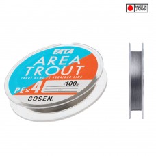Fir textil Gosen Area Trout PE X4 Braid Grey 100m #0.25 0.08mm 2.7kg
